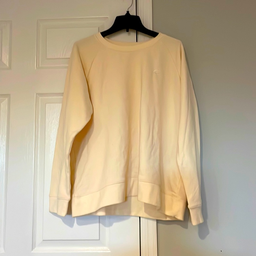Cream Champion Crew Neck